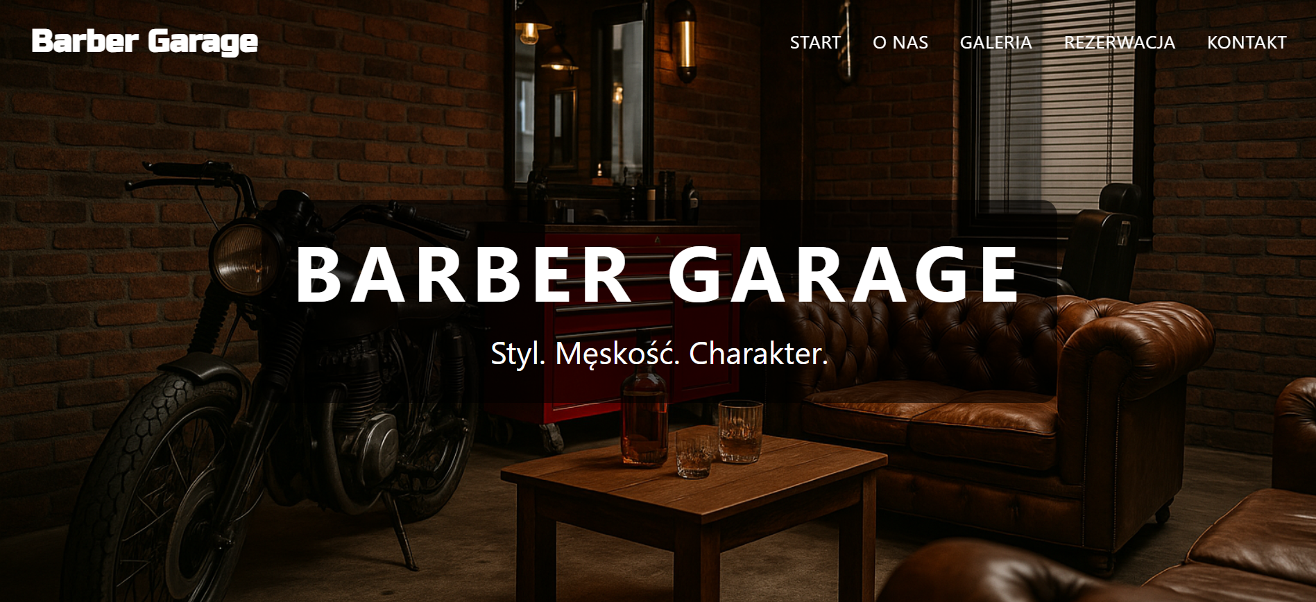Projekt: Barber – strona przykładowa salonu fryzjerskiego
