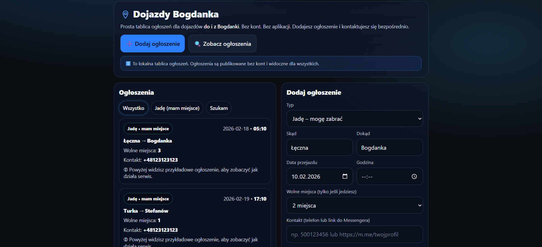 Projekt: Dojazdy Bogdanka