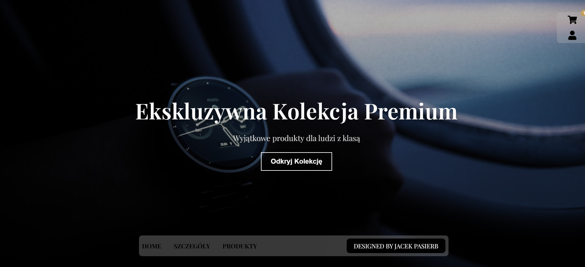 Projekt: Sklep Lux – strona przykładowa (zegarki ekskluzywne)