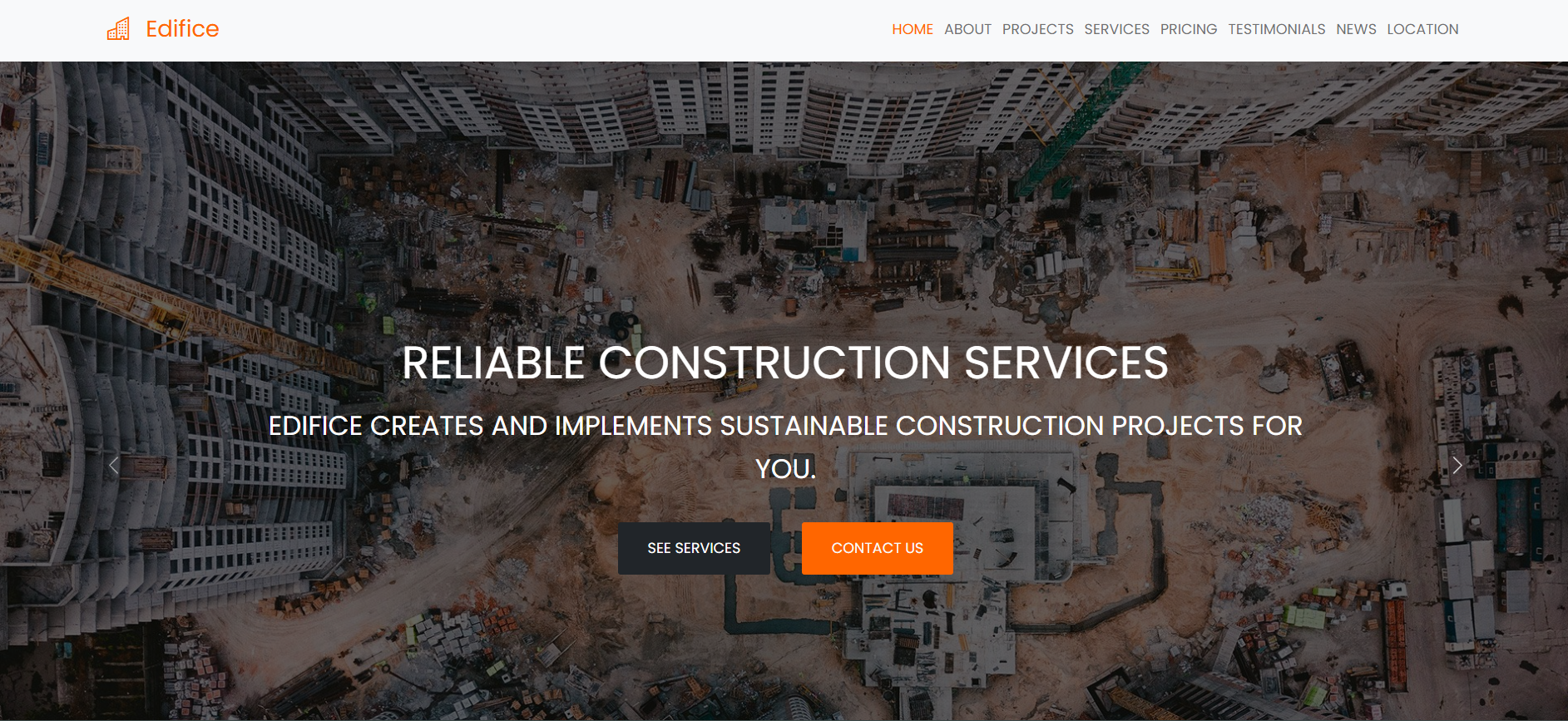 Projekt: Budowa – strona przykładowa (domy, bloki, nieruchomości)